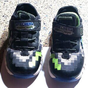 Size 13 - Sketchers - Mega-Craft (Minecraft) - shoes green patterned	VGUC